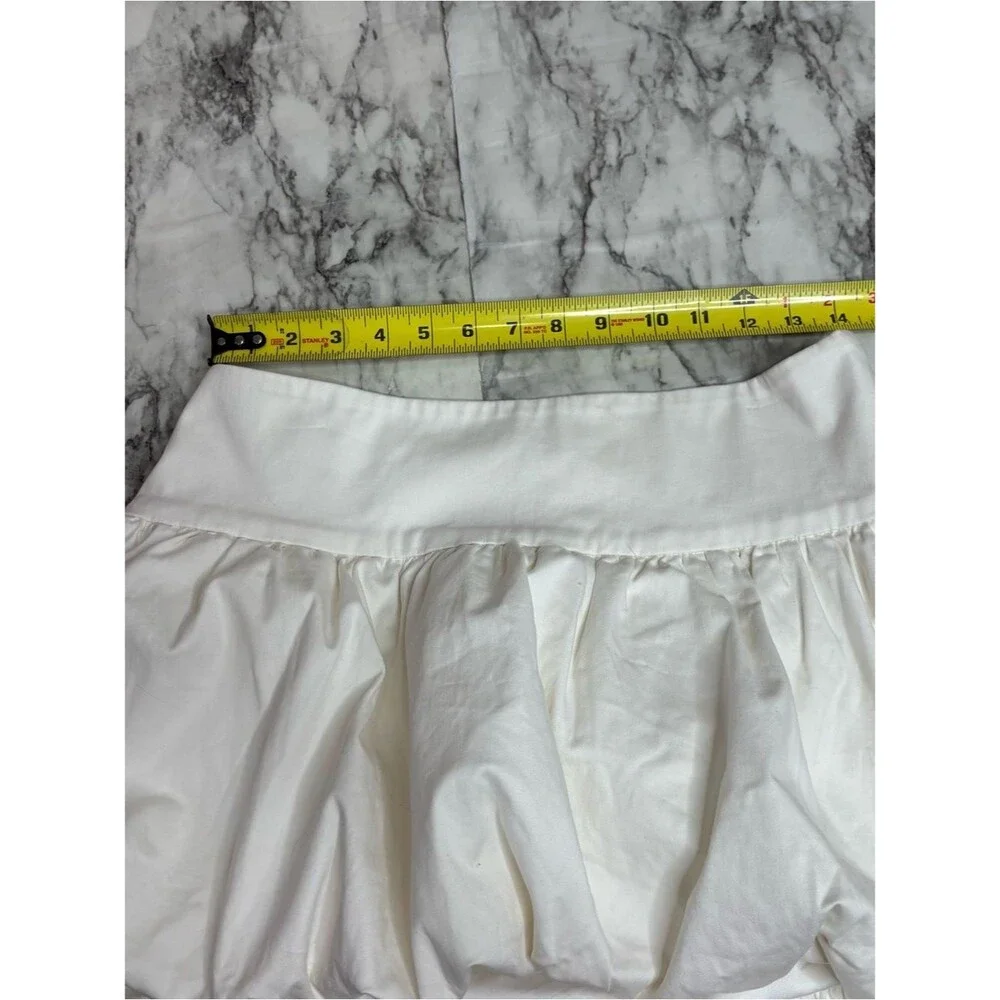 MAJORELLE White Luana Mini Skirt ivory size medium short club festival